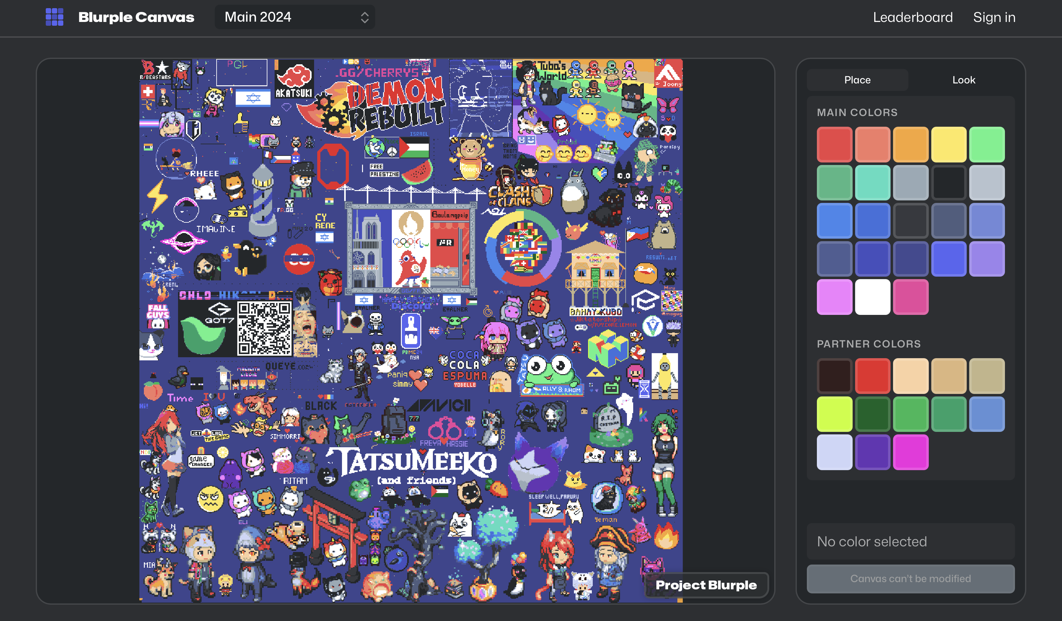 Blurple Canvas main screen
